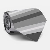 はっきりした白黒とグレーストライプ ネクタイ (ロール)