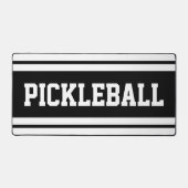 はっきりした白黒アスレチックストライプ文字 デスクマット (正面)