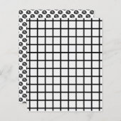 はっきりした白黒グリッド緩和曲線スクラップブック紙 (正面/裏面)