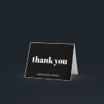 はっきりした白黒シモダンック誕生日パーティー サンキューカード<br><div class="desc">はっきりしたタイポグラフィモダンシック50thバースデーパーティーカスタムサンキューカード折り畳み</div>