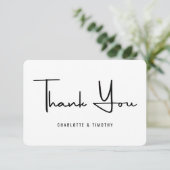 はっきりした白黒スクリプ結婚トの サンキューカード (スタンド正面)