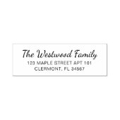 はっきりした白黒ファミリ名差出人住所 セルフインキングスタンプ (デザイン)