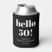 はっきりした白黒モダンシック50thバースデーパーティー