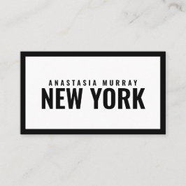 はっきりした白黒モダンミニマリストラグジュアリーブティック 名刺