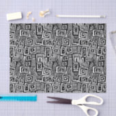 はっきりした白黒抽象芸術パターン(の模様が)ある 薄葉紙 (クラフト)