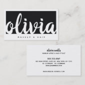 はっきりした白黒書 名刺 (正面/裏面)