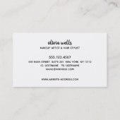 はっきりした白黒書 名刺 (裏面)