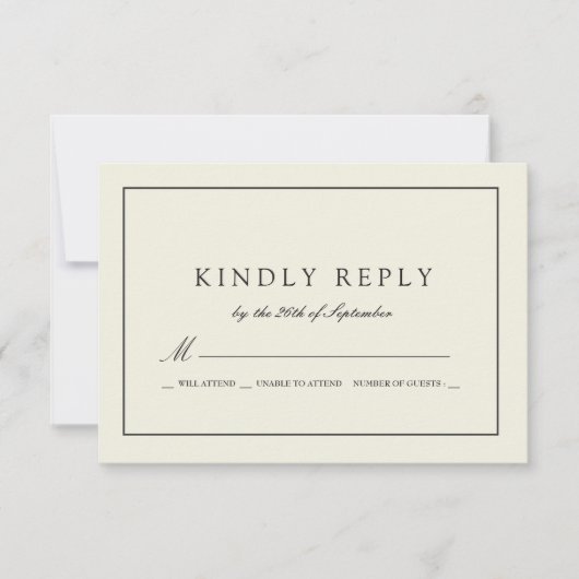 はっきりした砂岩結婚色反応 出欠カード (正面)