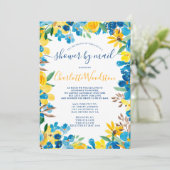 はっきりした秋ひまわりフローラブライダルシャワーバイメール 招待状 (スタンド正面)