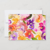 はっきりした秋オーバーサイズフローラ水結婚色 出欠カード (裏面)