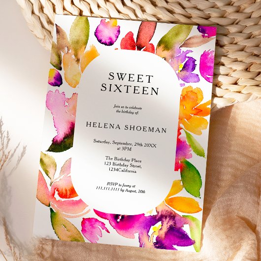 はっきりした秋オーバーサイズフローラ水色甘い16 招待状