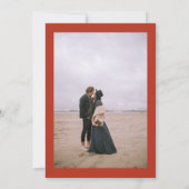 はっきりした秋オーバーサイズフローラ水色結婚写真 招待状 (裏面)