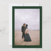 はっきりした秋オーバーサイズフローラ水色結婚写真 招待状 (裏面)