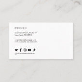 はっきりした移モダン動線プロフェッショナル赤タイプ 名刺 (裏面)