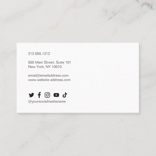 はっきりした移モダン動線プロフェッショナル赤タイプ 名刺 (裏面)