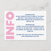 はっきりした種ファンキーモダンカラフルブルーピ結婚ンク エンクロージャーカード (正面)