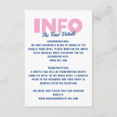 はっきりした種ファンキーモダンカラフルブルーピ結婚ンク エンクロージャーカード (正面)