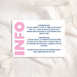 はっきりした種ファンキーモダンカラフルブルーピ結婚ンク エンクロージャーカード