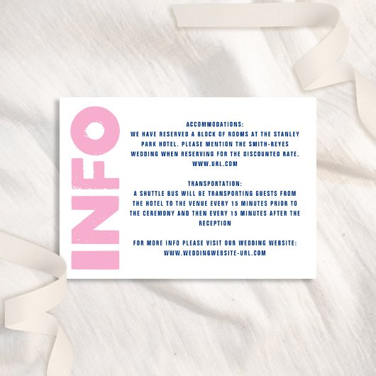 はっきりした種ファンキーモダンカラフルブルーピ結婚ンク エンクロージャーカード