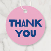 はっきりした種ファンキーモダンカラフルブルーピ結婚ンク フェイバータグ (裏面)