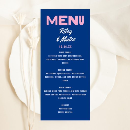 はっきりした種ファンキーモダンカラフルブルーピ結婚ンク メニュー