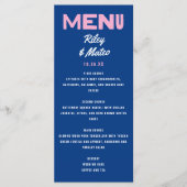 はっきりした種ファンキーモダンカラフルブルーピ結婚ンク メニュー (正面)