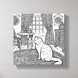 はっきりした簡単猫#10 キャンバスプリント