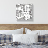 はっきりした簡単猫#11 キャンバスプリント (インサイチュ (寝室))