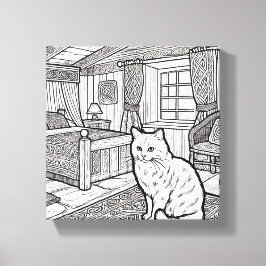 はっきりした簡単猫#11 キャンバスプリント