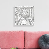 はっきりした簡単猫#12 キャンバスプリント (インサイチュ (リビング))