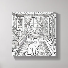 はっきりした簡単猫#12 キャンバスプリント