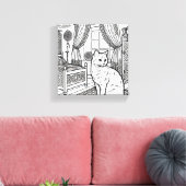 はっきりした簡単猫#14 キャンバスプリント (インサイチュ (リビング))
