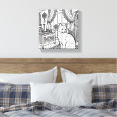 はっきりした簡単猫#14 キャンバスプリント (インサイチュ (寝室))