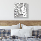 はっきりした簡単猫#15 キャンバスプリント (インサイチュ (寝室))