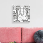 はっきりした簡単猫#16 キャンバスプリント (インサイチュ (リビング))