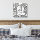 はっきりした簡単猫#16 キャンバスプリント (インサイチュ (寝室))