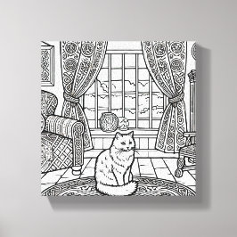 はっきりした簡単猫#16 キャンバスプリント