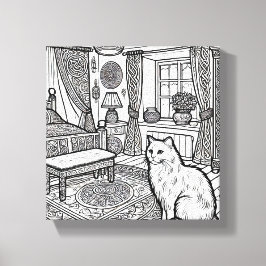 はっきりした簡単猫#17 キャンバスプリント