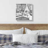 はっきりした簡単猫#1 キャンバスプリント (インサイチュ (寝室))