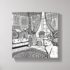 はっきりした簡単猫#1 キャンバスプリント