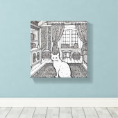 はっきりした簡単猫#21 キャンバスプリント (インサイチュ (ウッドフロア))