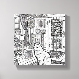 はっきりした簡単猫#22 キャンバスプリント
