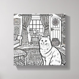 はっきりした簡単猫#27 キャンバスプリント