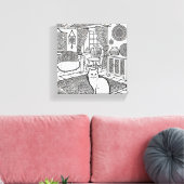 はっきりした簡単猫#31 キャンバスプリント (インサイチュ (リビング))