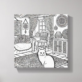 はっきりした簡単猫#31 キャンバスプリント