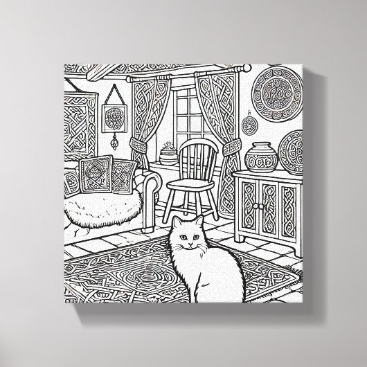 はっきりした簡単猫#31 キャンバスプリント (正面)