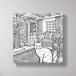 はっきりした簡単猫#3 キャンバスプリント