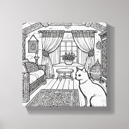 はっきりした簡単猫#41 キャンバスプリント