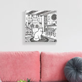 はっきりした簡単猫#43 キャンバスプリント (インサイチュ (リビング))