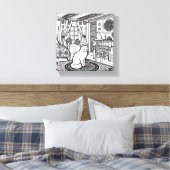 はっきりした簡単猫#43 キャンバスプリント (インサイチュ (寝室))